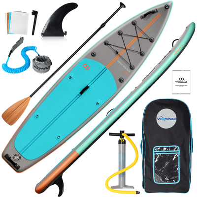 11'6&quot; x 31'5&quot; x 6&quot; Inflatable Stand Up Paddle Board para lagos ríos Ultra diseño estable