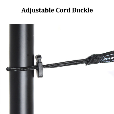 Logotipo de goma Woowave de colores múltiples pesca kayak Paddle Leash con cuerda enrollada 61.42 pulgadas