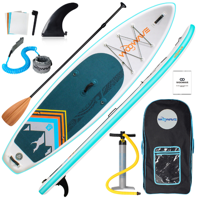 Lagos Ríos Ocasión Woowave Paddle Inflatable SUP Tabla con accesorios de correa de soporte