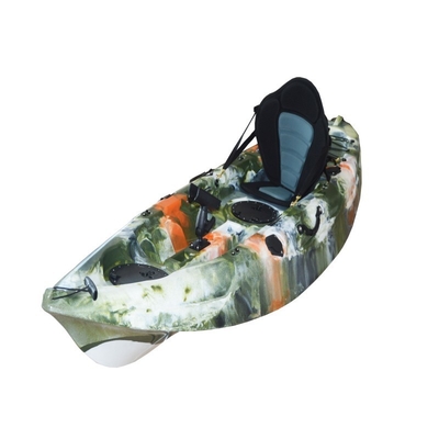2.7M Canoa para adultos Kayak sentado en la parte superior de plástico pesca de mar Kayak 20kg/44lbs NO inflable
