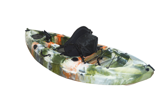 2.7M Canoa para adultos Kayak sentado en la parte superior de plástico pesca de mar Kayak 20kg/44lbs NO inflable