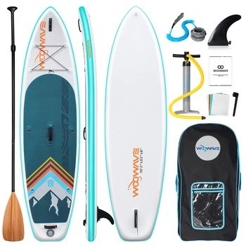 10'2' Woowave End Body Board para lagos ríos correa de surf y accesorios de bomba incluidos