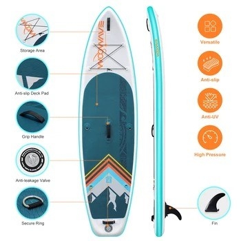 10'2' Woowave End Body Board para lagos ríos correa de surf y accesorios de bomba incluidos