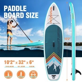 10'2' Woowave End Body Board para lagos ríos correa de surf y accesorios de bomba incluidos