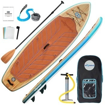 Leash de surf de color personalizado Woowave ISUP Bodyboard 10'2 'para lagos ríos y diseño