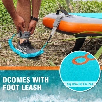 Leash de surf de color personalizado Woowave ISUP Bodyboard 10'2 'para lagos ríos y diseño