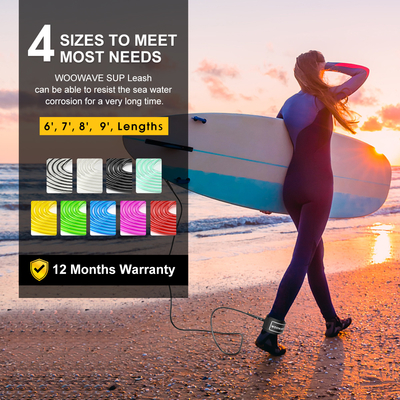 Actualice su correa de tabla de surf a Woowave OEM Correa recta para soporte y remo de pie