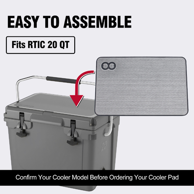 RTIC 20 Cooler Box Pad 16.73*10.83 pulgadas Tamaño con adhesivo y esterilla de espuma antideslizante