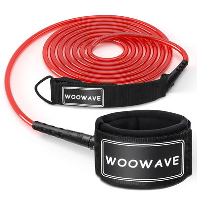 Correa de surf recta de TPU con bobina de poliuretano y pulsera acolchada de una sola capa