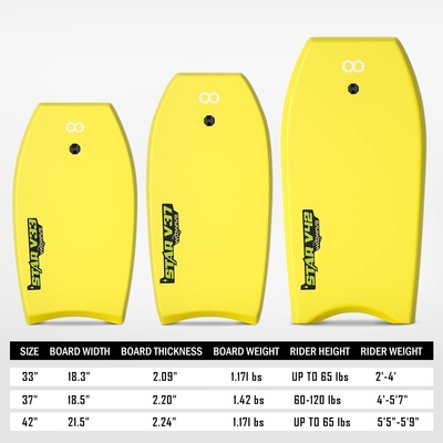 Niños Surfing tabla de surf con correa de mano AZUL/AMARELO/VERDE WOOWAVE Buen tablero corto de núcleo EPS