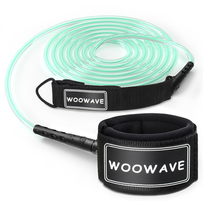 WOOWAVE 11ft SUP Leash Mantenga su tabla cerca con bobina o diseño recto en naranja