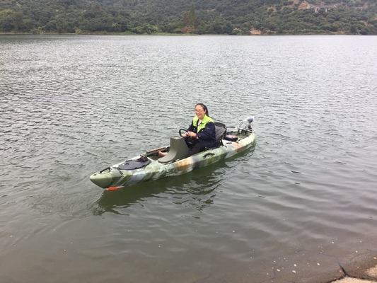 395*92*35cm Kayak de pesca único diseño Woowave con pedal y motor eléctrico