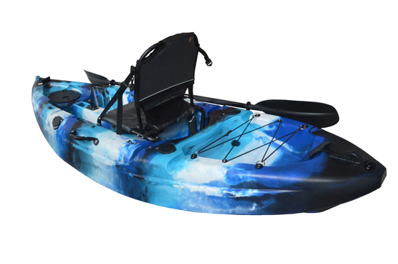 Descubra la belleza de los lagos y ríos con nuestro kayak azul de 2,7 metros para una sola persona.