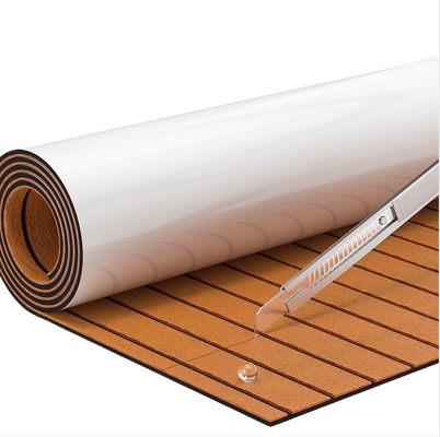 Hoja de espuma EVA impermeable para pisos de embarcaciones para pisos de yates en superficie con ranuras de cepillado