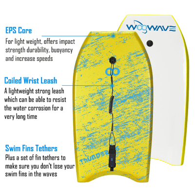 36&quot; XPE Bodyboards para Niños Ancho de tabla 18,8 pulgadas Cómodo y fácil de llevar