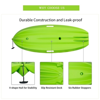 Diseño 1.8m LLDPE Canoa de kayak Sentarse en la parte superior del barco de kayak para niños Paquete Tamaño 181 * 71 * 24cm