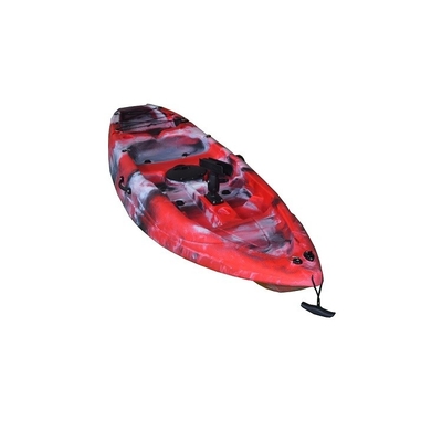 Kayak de plástico con pedales de pesca Kayak único con asiento sentado en la parte superior 2.2M Color rojo
