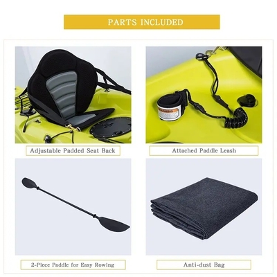 No Inflatable Drop Stitch Core River Pedal Kayak para 2 adultos Sentarse y pescar en la comodidad