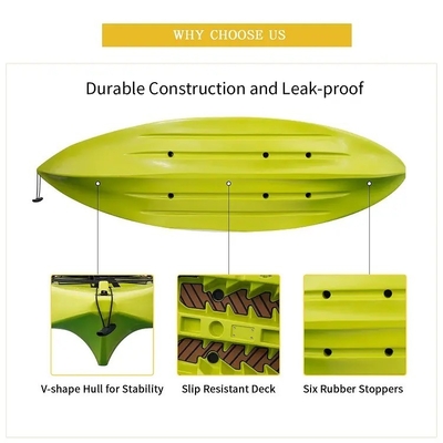 No Inflatable Drop Stitch Core River Pedal Kayak para 2 adultos Sentarse y pescar en la comodidad