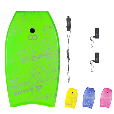 Comience su aventura de surf con la correa y la aleta de la tabla de surf Green Woowave de 33 pulgadas
