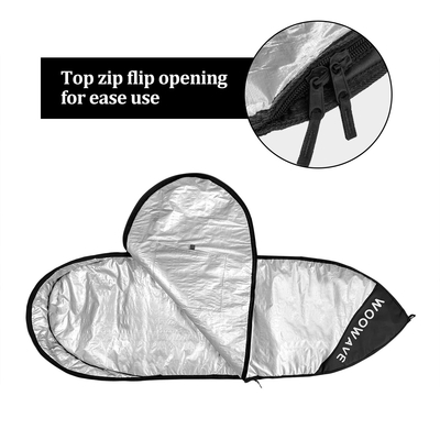 La cubierta de la bolsa de surf de aguas oceánicas se ajusta a tablas de seis pies con aletas y las mantiene seguras