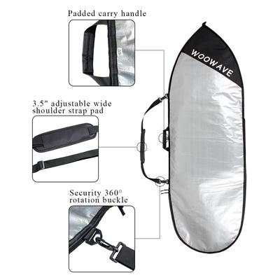 La cubierta de la bolsa de surf de aguas oceánicas se ajusta a tablas de seis pies con aletas y las mantiene seguras