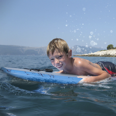 Bodyboard azul XPE con correa para una experiencia épica de surf de Woowave