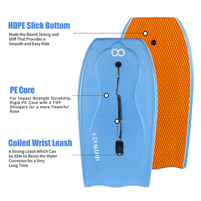 Niños y adultos PE Core Bodyboard con alta durabilidad peso de conductor 120-200lbs