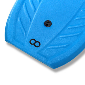 Tabla de natación con correa de mano de 2.3 pulgadas BLUE Woowave EPS Core Bodyboard para el entretenimiento adulto