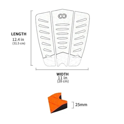 WOOWAVE Knee Board Decking Surfboard Tail Pad con adhesivo doméstico y espuma de EVA