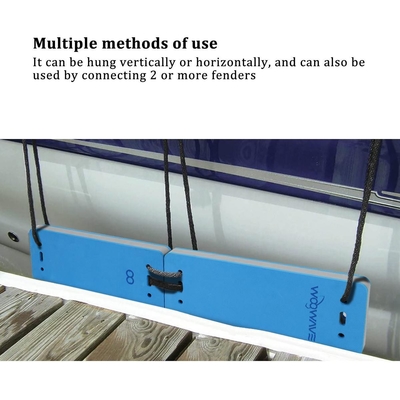 20' EVA personalizado Flat Port Fender de goma marina para lagos Ríos Accesorios de cuerda de nylon