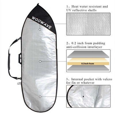 Durable Woowave personalizado Longboard SUP Bolso de cubierta Bolso de carga con 1,51kg de peso ligero