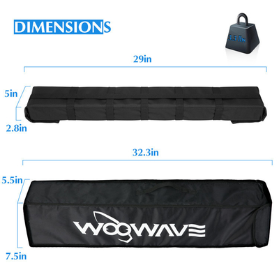 Estantes universales blandos y largos de canoa para kayaks y tablas de surf Tipo de logotipo de etiqueta tejida o etiqueta de PVC