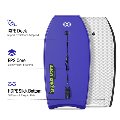Tabla suave de 37 pulgadas para niños tabla de surf con correa y tabla de EPS peso 1.42 libras