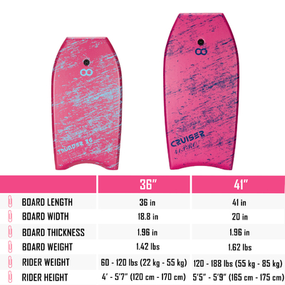 41 pulgadas niños Natación tabla de surf de cuerpo rosa tabla de cuerpo con correa EPS XPE material HDPE