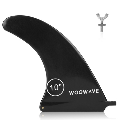10 pulgadas negro SUP de sola aleta central aumenta la maniobrabilidad en el reemplazo de tabla de surf