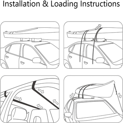 Kit de bloques de espuma blanda universal para kayaks Canoas con portacubiertos de techo Tablas de surf compatibles