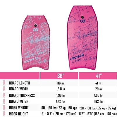 Bodyboard de espuma de 36 pulgadas con correa y aletas nivel de principiante 1.42lbs profesional WOOWAVE
