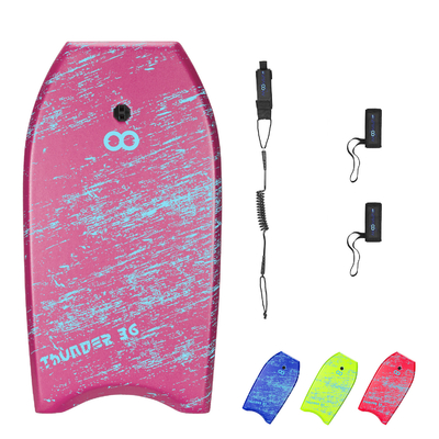 Bodyboard de espuma de 36 pulgadas con correa y aletas nivel de principiante 1.42lbs profesional WOOWAVE