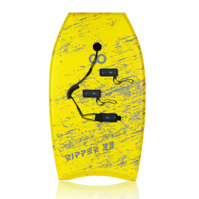 Color personalizado y diseño de logotipo amarillo 33 pulgadas tablero para surfear en ríos de lagos