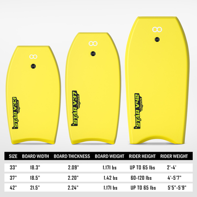 Ligero 6 pies 37' de tabla de surf de espuma tabla de cuerpo para piscina y océano 1.8 libras peso de la tabla