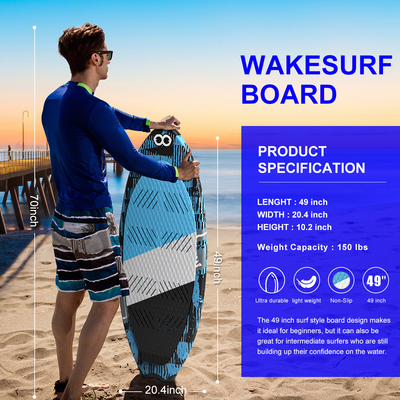 49' profesional Wakesurf de fibra de vidrio Stand Up Paddle Board para los entusiastas del surf