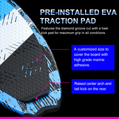 49' profesional Wakesurf de fibra de vidrio Stand Up Paddle Board para los entusiastas del surf