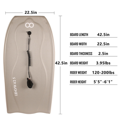 WOOWAVE Outlet Bodyboards de surf para la playa 42,5 pulgadas longitud 120-200 libras peso del piloto